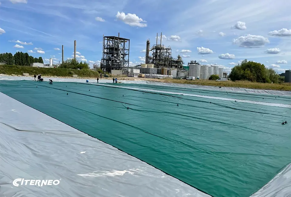 L'installation d'une citerne souple CITERNEO de 2000 m³
