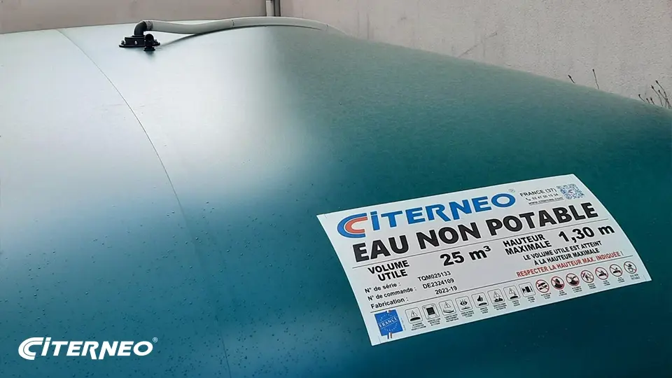 Une citerne souple CITERNEO pour le stockage d'eau non potable
