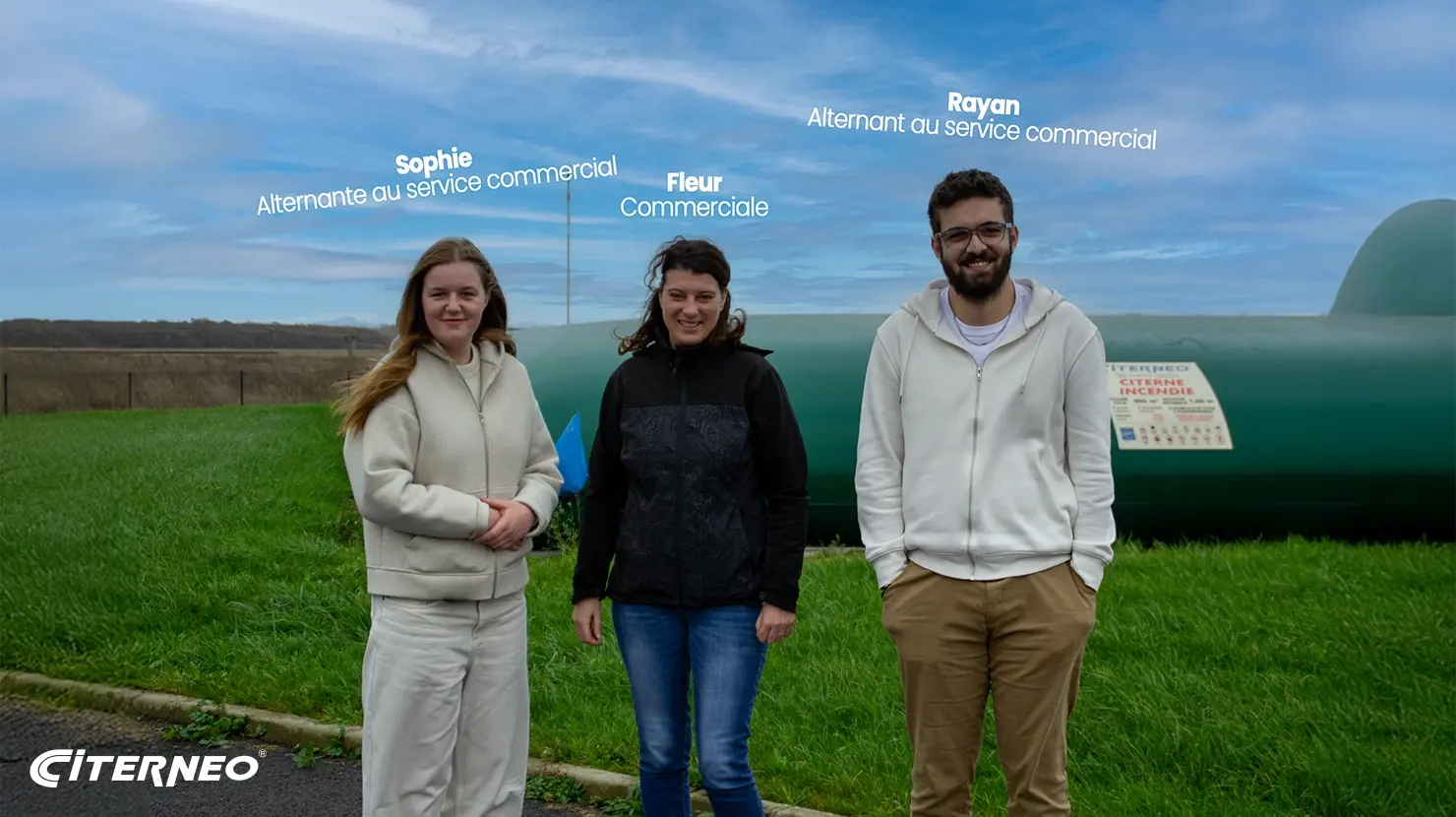 Trois agents CITERNEO dédiés au service client et à l’accompagnement sur les citernes souples