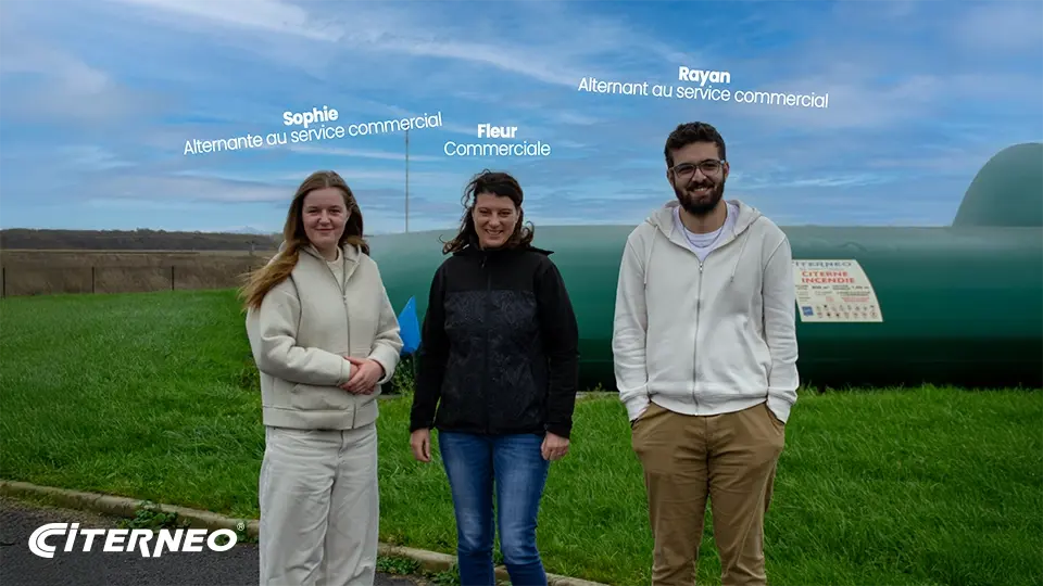 Trois agents CITERNEO dédiés au service client et à l’accompagnement sur les citernes souples