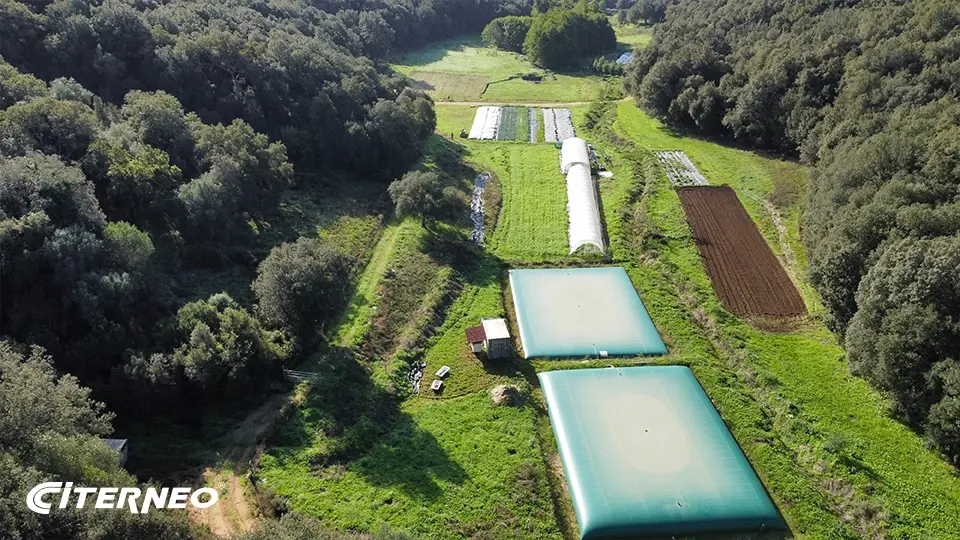 Citerne souple CITERNEO pour stockage d’eau agricole et irrigation des cultures en Corse