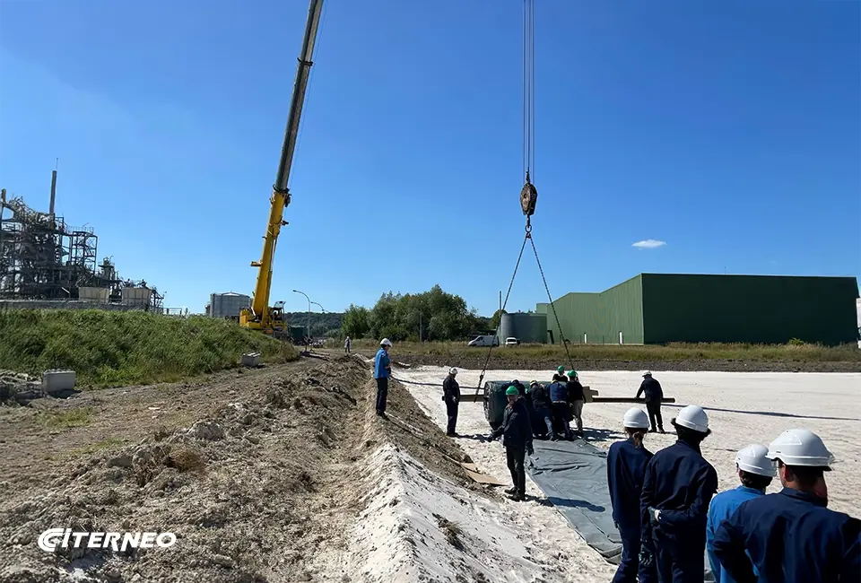 L'installation d'une citerne souple CITERNEO de 2000 m³