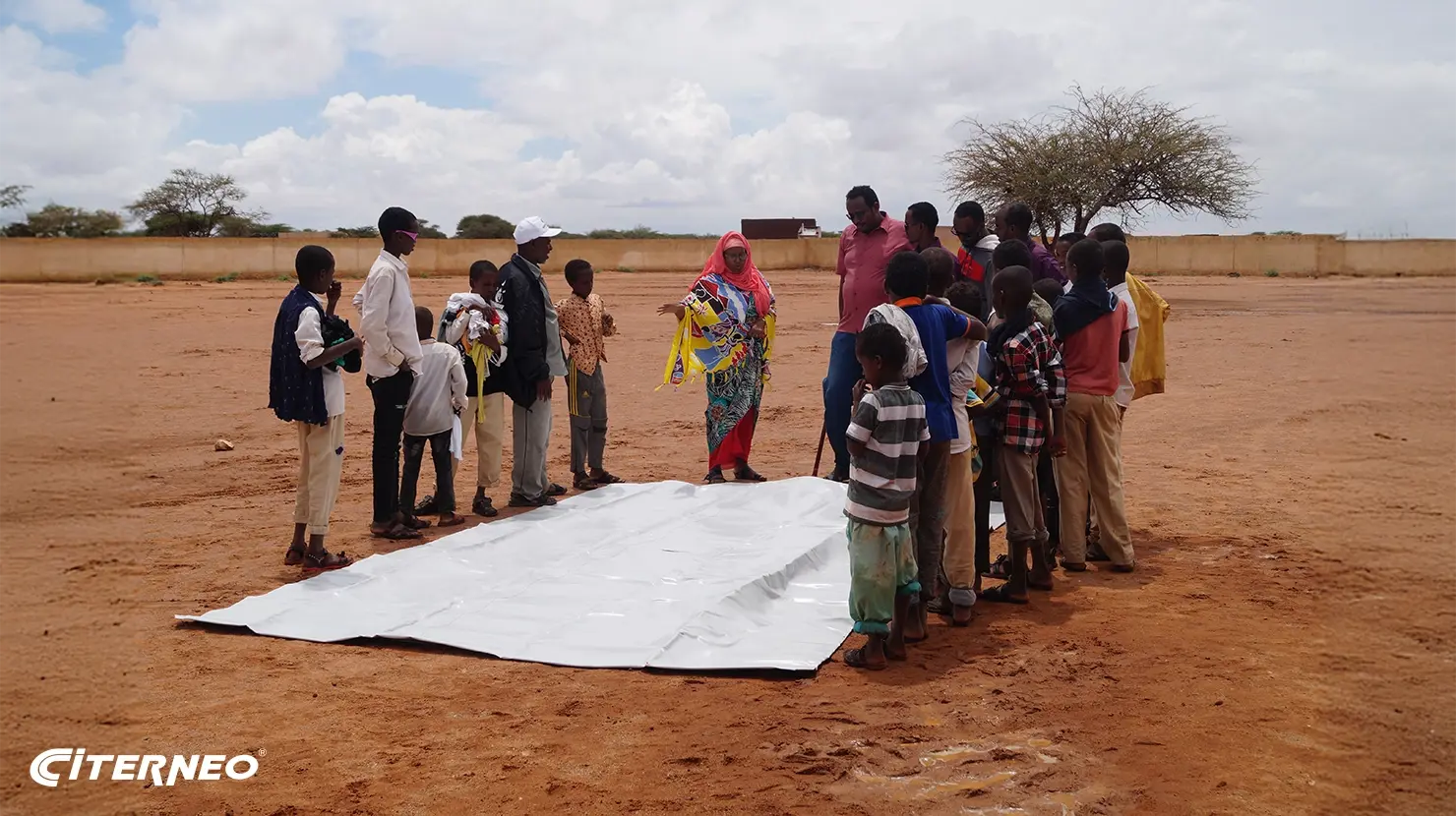 Une citerne souple CITERNEO pour le stockage d'eau potable dans un contexte humanitaire