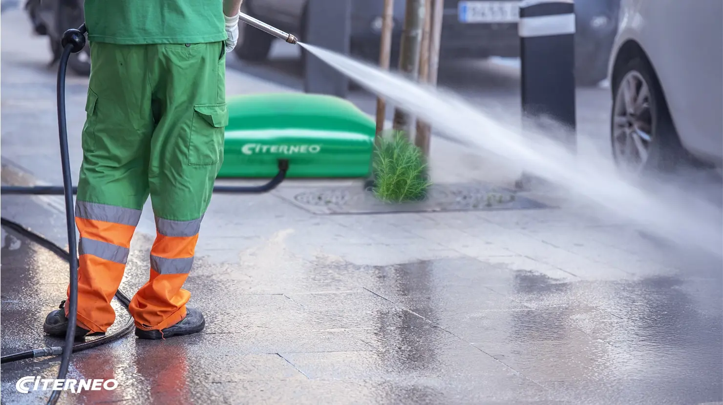 Citerne souple eau pour l'entretien des rues